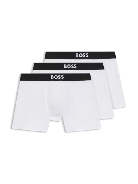 TWO-PACK OF STRETCH-COTTON BOXER BRIEFS WITH LOGO WAISTBANDS