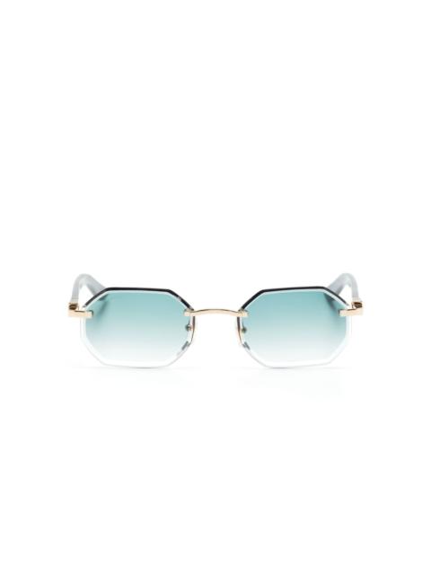 gradient-lenses metal sunglasses