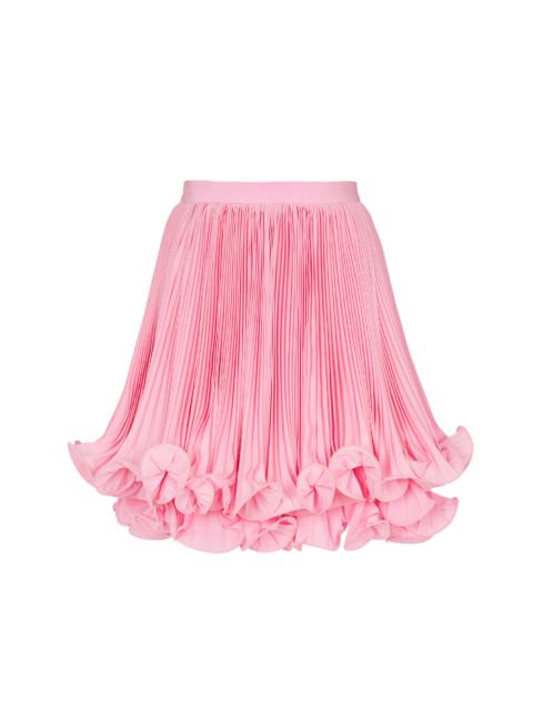 Pleated skirt with ruffles
