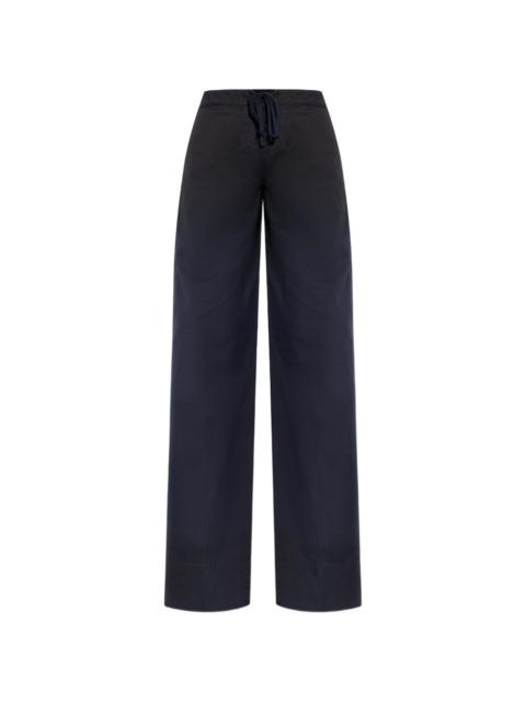 buttoned-detail drawstring trousers