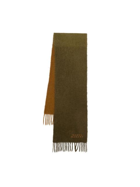Firna two-tone fringe scarf