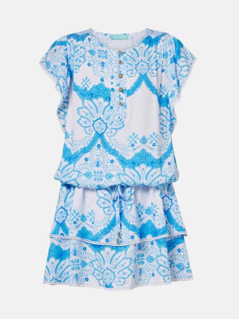 Lenni printed tiered minidress