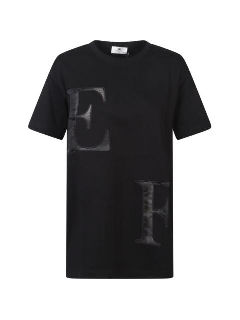 letter-appliqué T-shirt