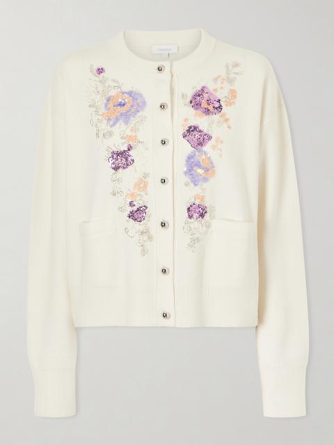 Embellished Wool And Cashmere-blend Cardigan
