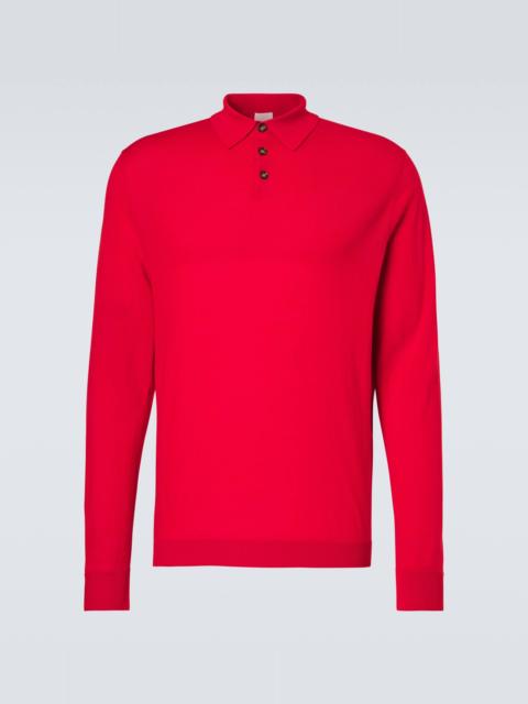 Virgin wool polo shirt