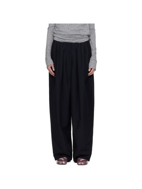 Black Full Gather Trousers