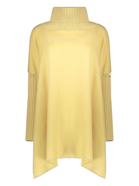 high-collar asymmetrical shirt