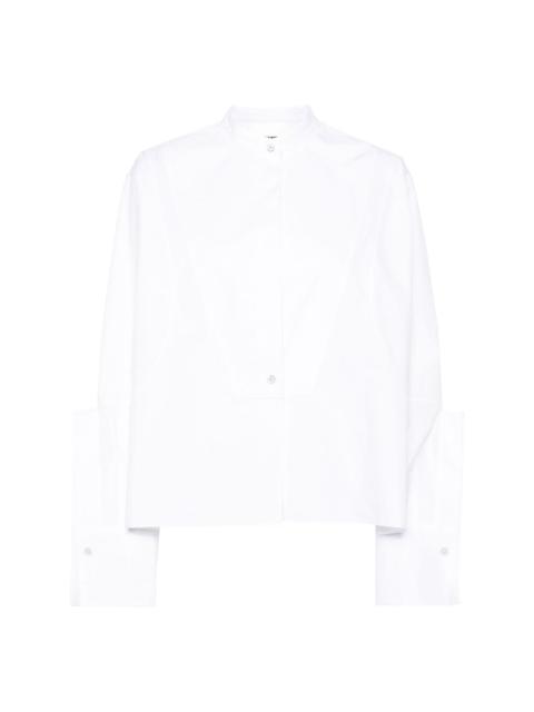 cropped cotton poplin shirt
