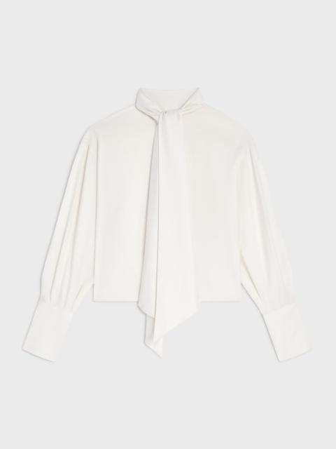 cropped lavalliere shirt IN silk twill