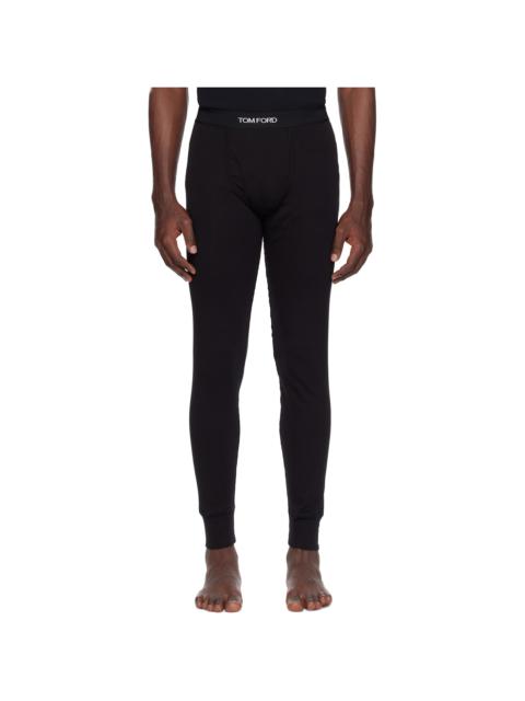 Black Jacquard Long Underwear
