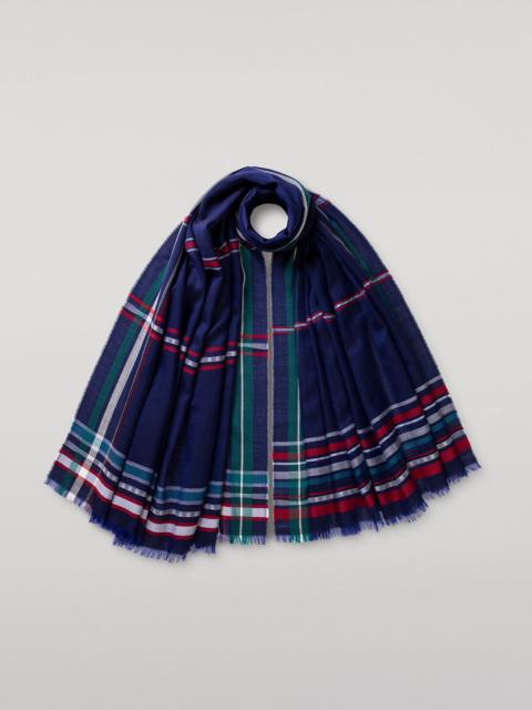 Helmina Navy Cashmere Scarf