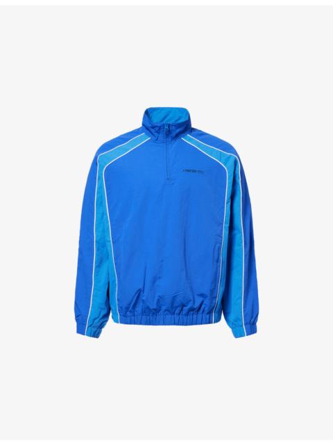 Quarter Zip High-Neck Woven Track Jacket