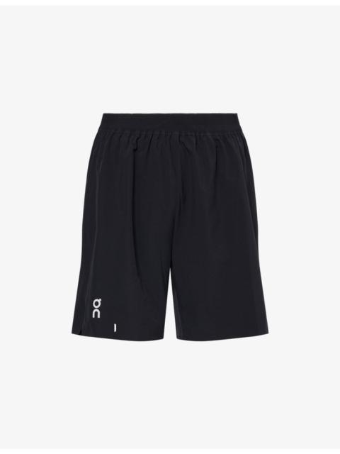 Train Brand-Print Stretch-Woven Shorts
