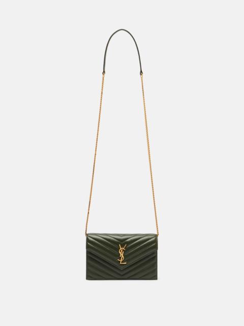 Cassandre Envelope leather wallet on chain