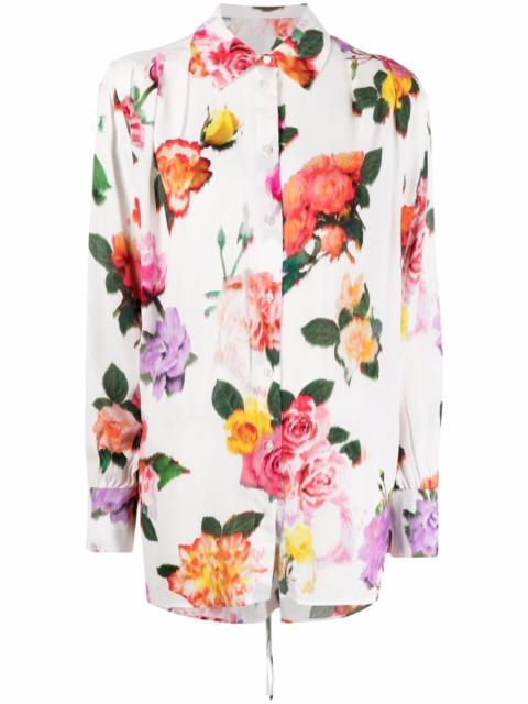 floral-print long-sleeved shirt