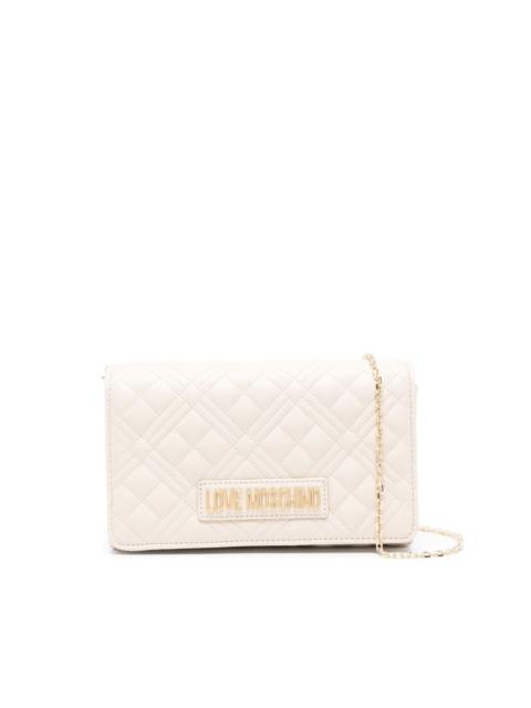 quilted chain-strap shoulder bag