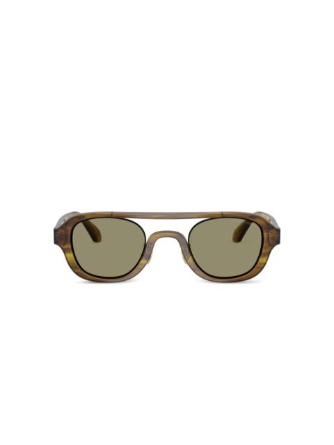 geometric-frame sunglasses