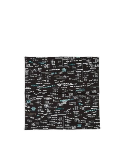 Numbers-print scarf