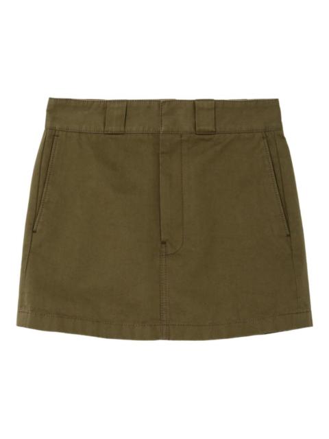 pockets cotton mini skirt
