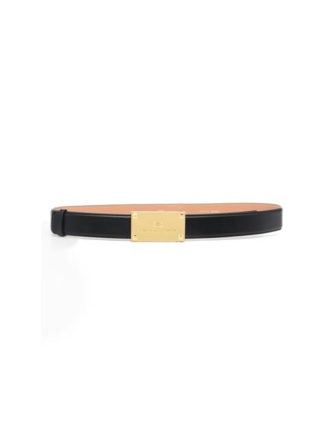 logo-buckle fastening belt