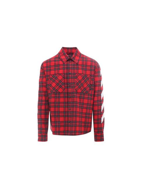 OFF-WHITE Tartan Diagonal Shirt Red