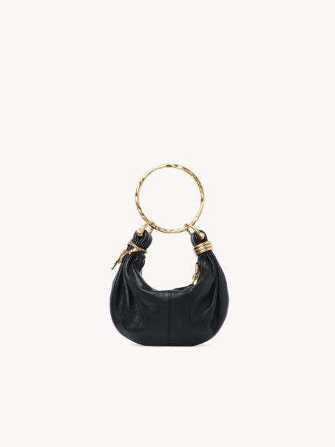 MINI BRACELET HOBO BAG IN GRAINED LEATHER