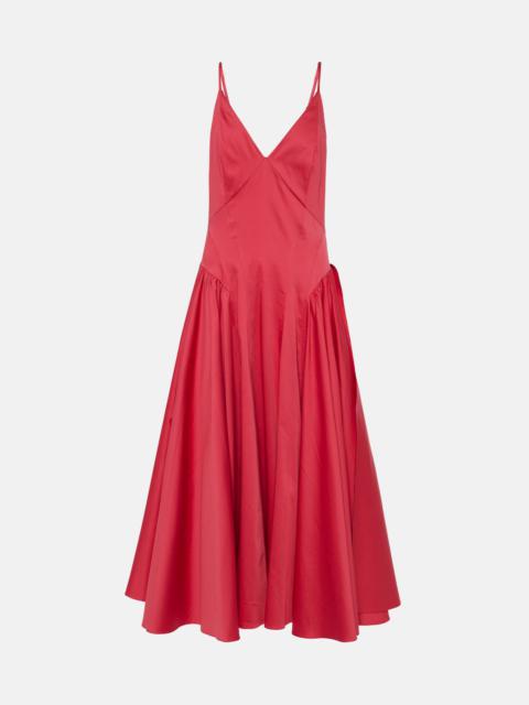 Solene cotton-blend midi dress