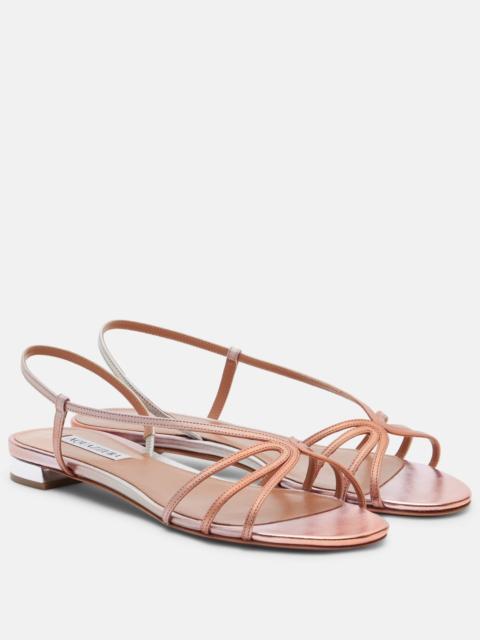 Talk To Me metallic leather sandals