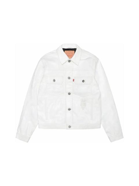 Stussy x Levi's Leather Trucker Jacket Tofu