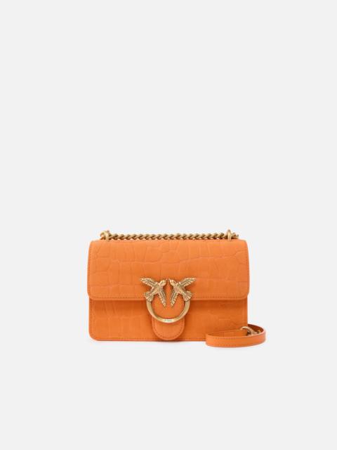 MINI LOVE BAG ONE SMALL CROSSBODY BAG IN CROCODILE-PRINT LEATHER