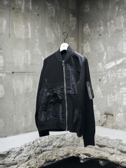 Nylon Twill x Knit Blouson