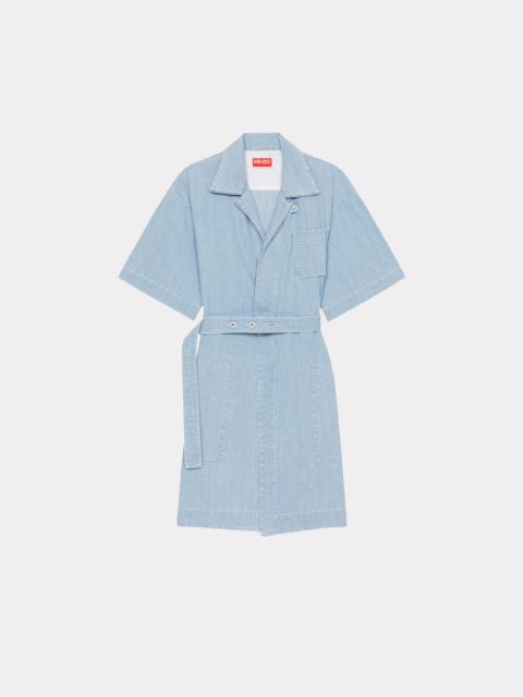 Denim wrap dress