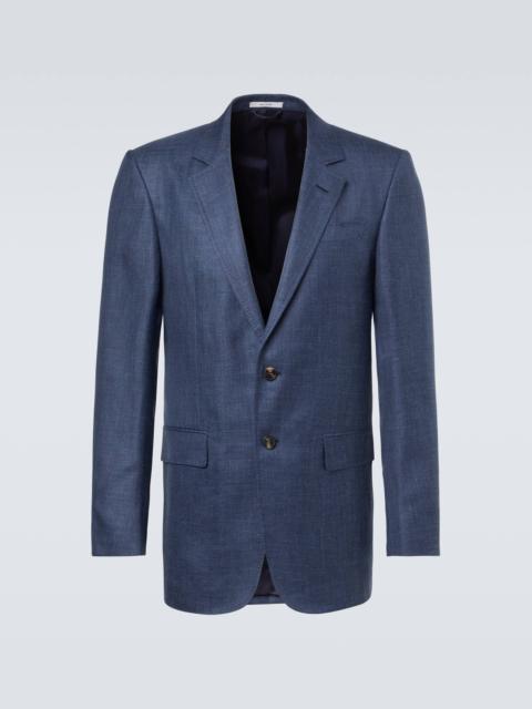 Wool, silk, and linen blazer