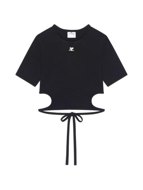 ribbon cutout T-shirt