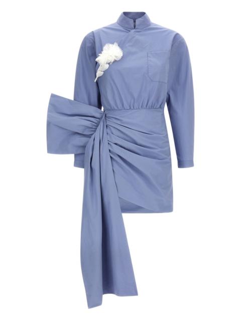 tie side bow mini dress