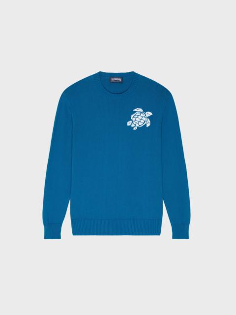MEN CREWNECK COTTON CASHMERE SWEATER TURTLE