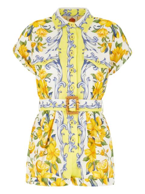 lemon-print jumpsuit