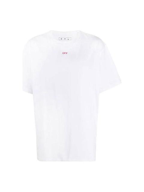 Off-White Stencil Arrows Printing Short Sleeve White OMAA038E20JER0030125