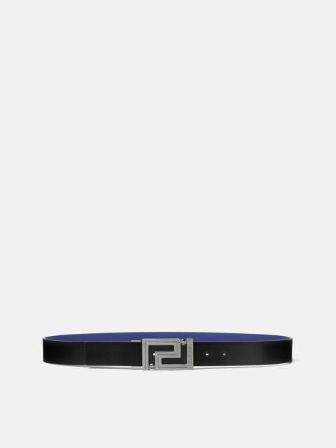 Greca Leather Reversible Belt 3.5 cm