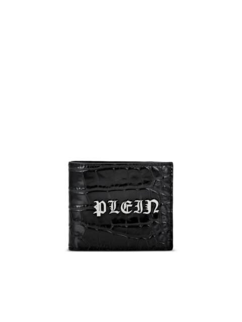 Gothic Plein crocodile-embossed wallet