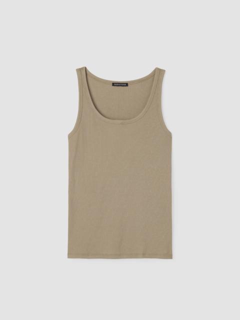 Organic Cotton Stretch Rib Slim Tank