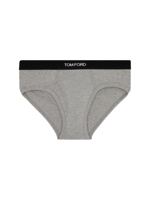 Gray Cotton Briefs