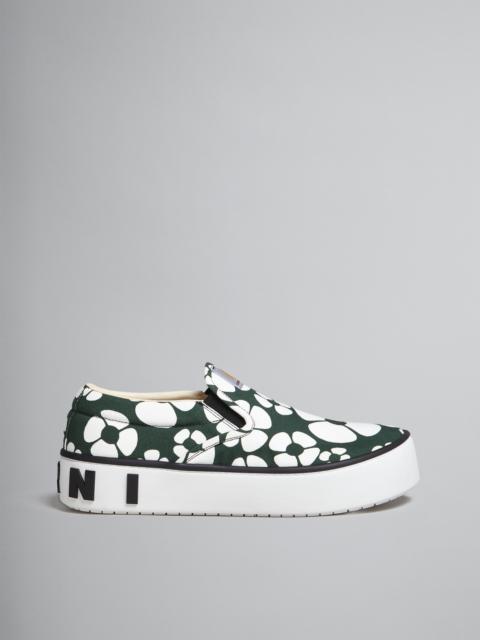 MARNI X CARHARTT WIP - GREEN SLIP-ON SNEAKERS