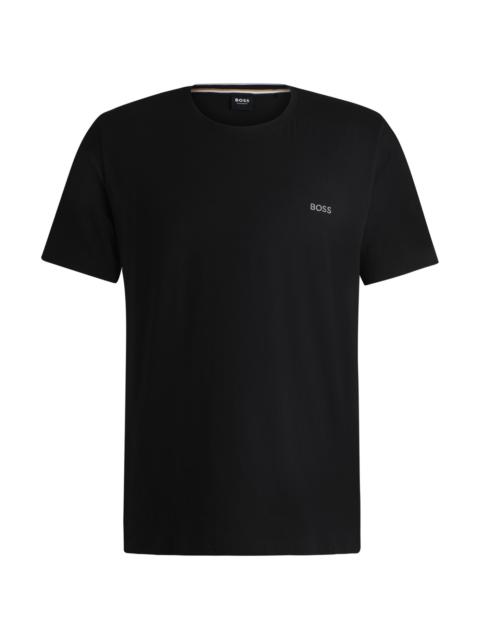 STRETCH-COTTON REGULAR-FIT T-SHIRT WITH LOGO DETAIL