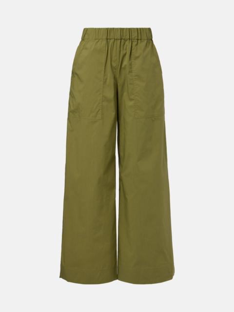 Arden cotton-blend wide-leg pants