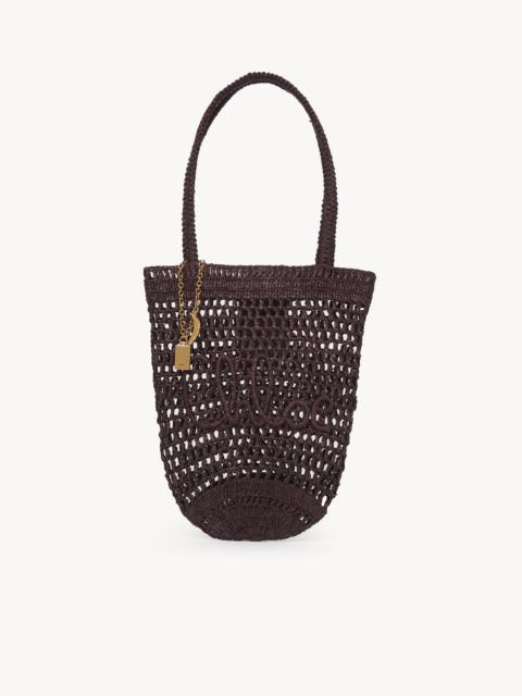 SMALL SUMMER BANANA TOTE BAG IN RAFFIA