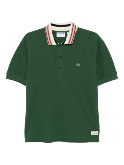 striped-collar polo shirt