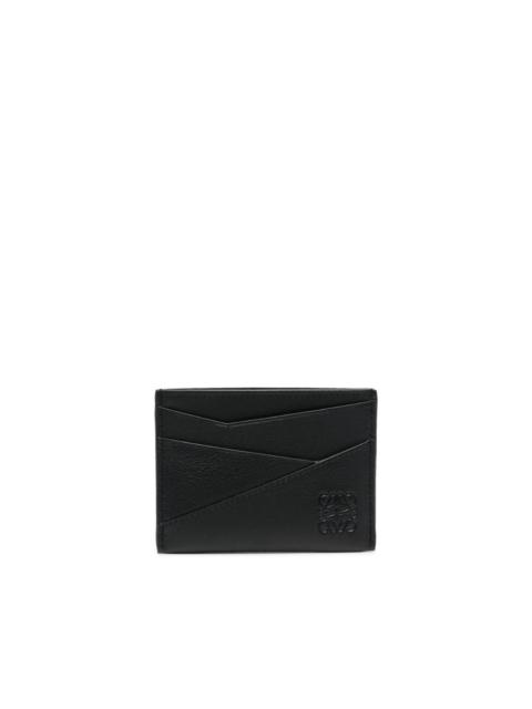 logo-embossed leather cardholder