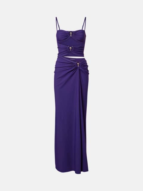 Cutout ruched maxi dress