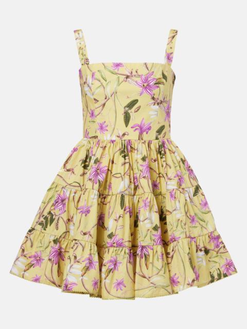 Lima printed cotton minidress